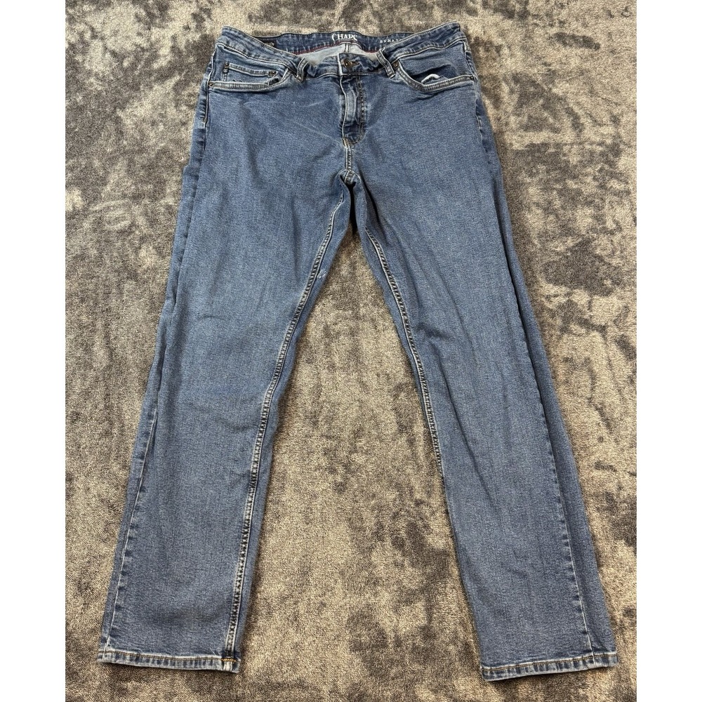 Chaps Denim Mens Straight Fit Blue Jeans 38x32 Medium Wash